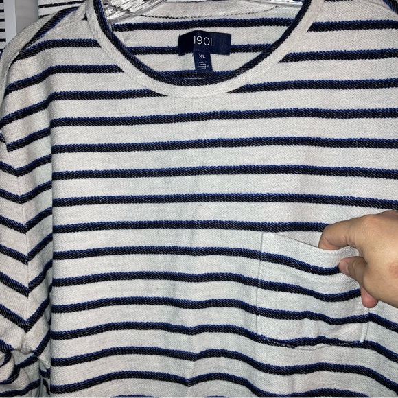 1901 Striped long-sleeve top | Women’s Size XL
| Blue, Black And White - Picture 4 of 11